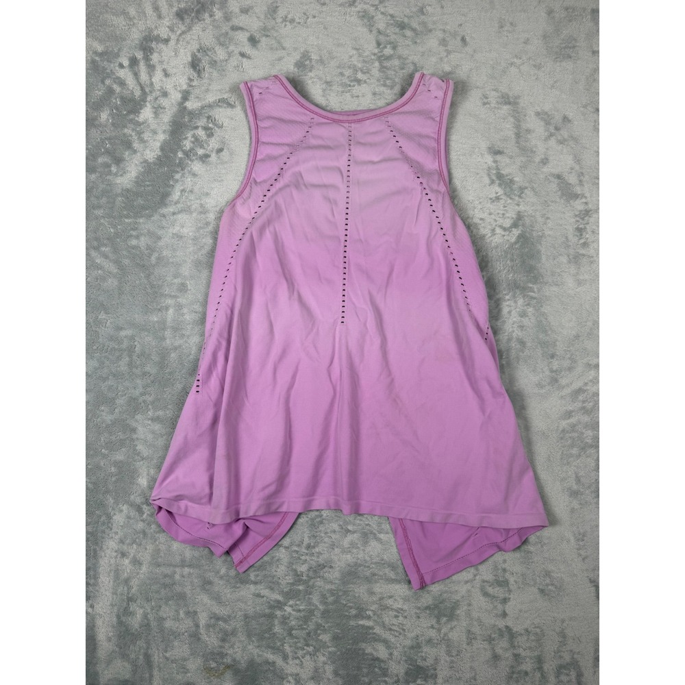 Athleta Women Purple Seamless Pointelle Split Back Tank Top Sleeveless Workout